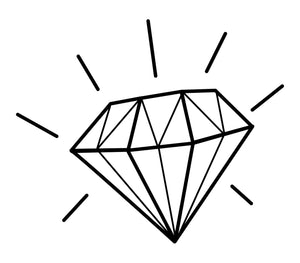 Sparkling diamond drawing.